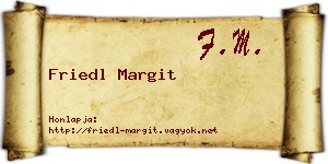 Friedl Margit névjegykártya